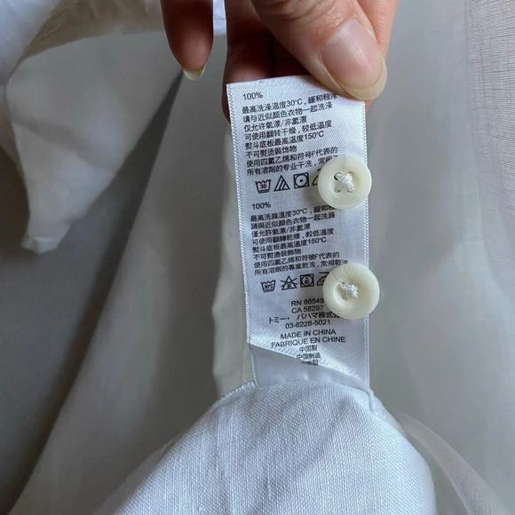 Tommy Bahama 100% Linen Relaxed Fit White short sleeve button  shirt Sz 1XB - Picture 9 of 13